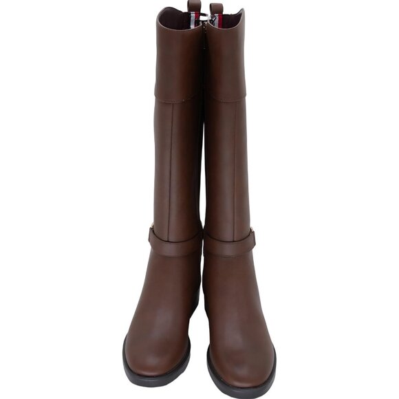 Tommy Hilfiger Women's Ionni Riding Boots Dark Natural 7 M - Picture 5 of 6